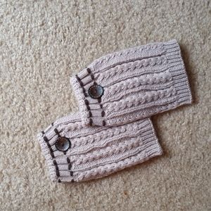 Short Crochet Boot Cuffs, Knit Leg Warmers NWOT